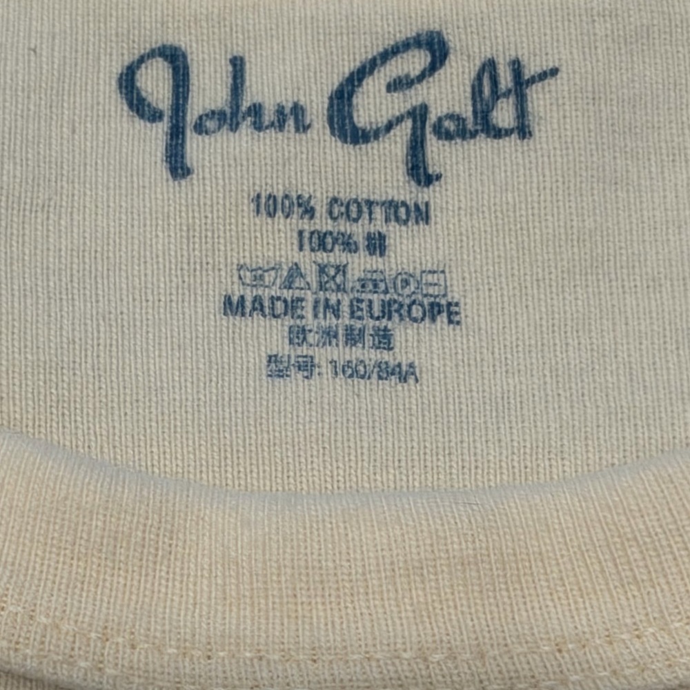 John Galt Brandy Melville Boston Graphic Short Sleeve T-Shirt Off White OS - Picture 3 of 4